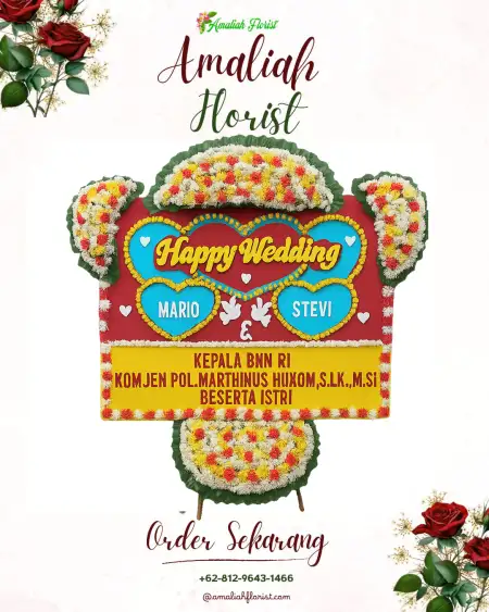 Papan Bunga Pernikahan Gebang Raya